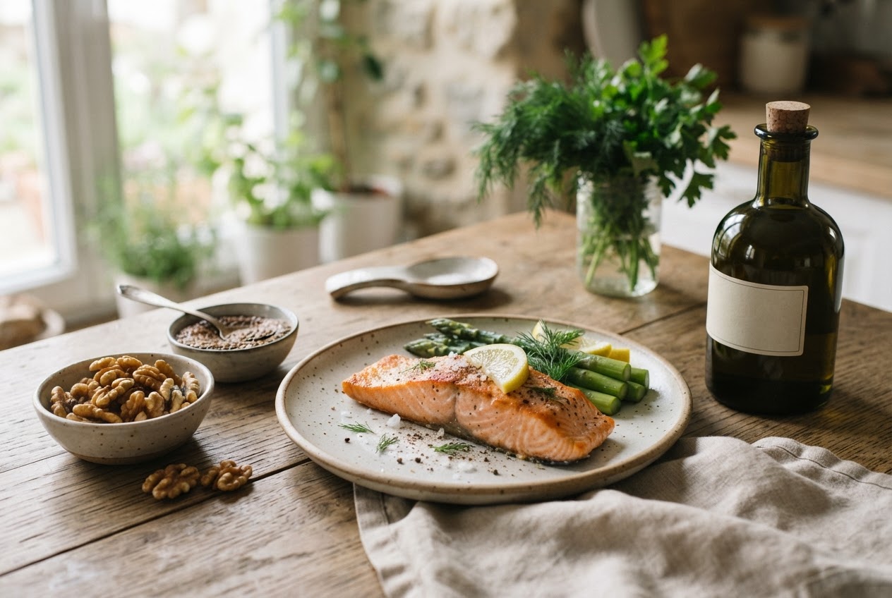 Ryba, orechy a ľanové semienka ako potravinové zdroje omega-3